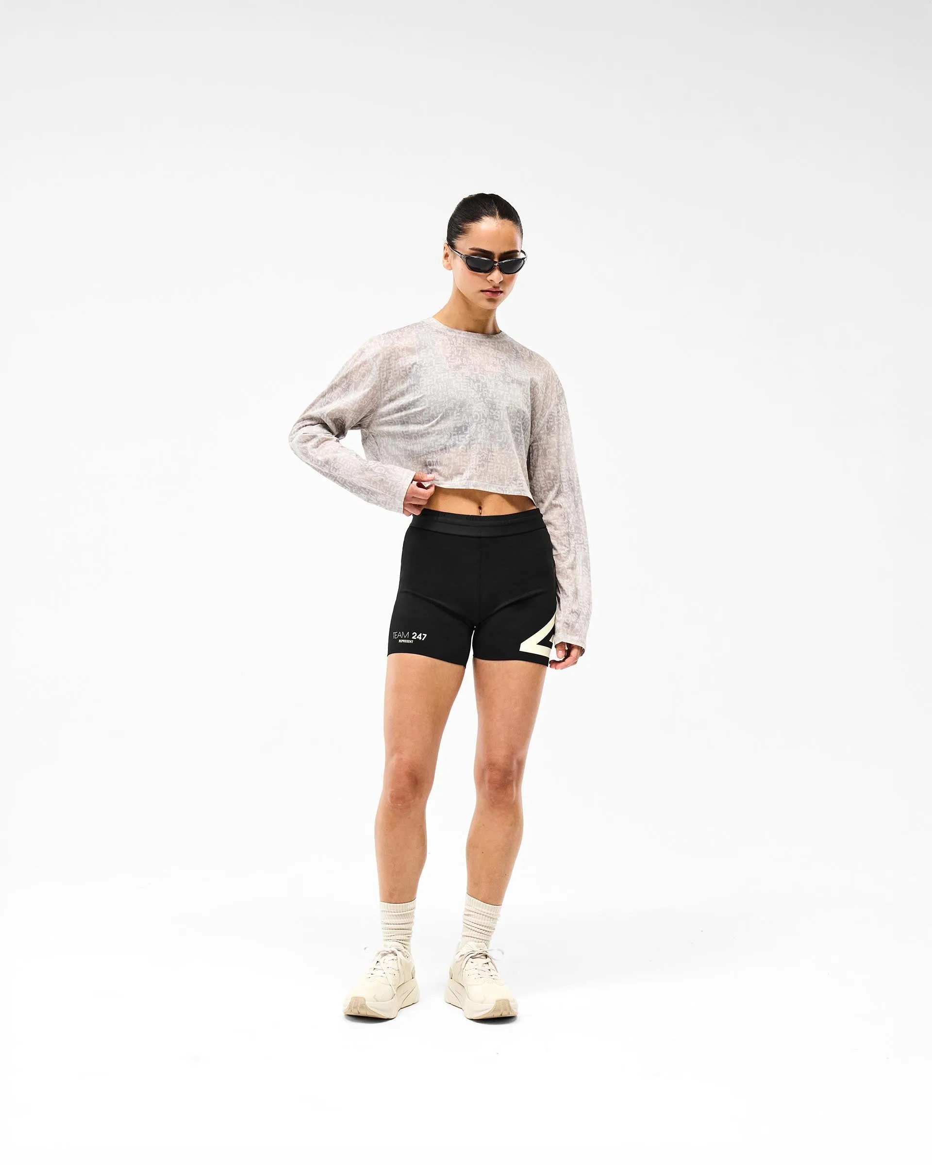 Relaxing Wear NoRubEdging 247 Glitch Cropped Training T-Shirt - Grey