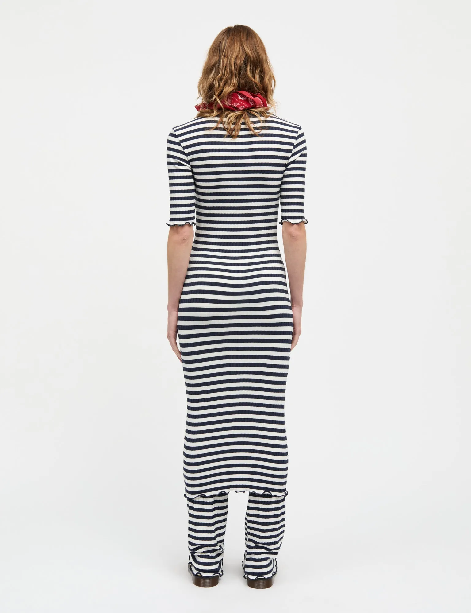 5x5 Stripe Lonnie Pants, Vanilla Ice/Parisian Night SeamlessConstruction