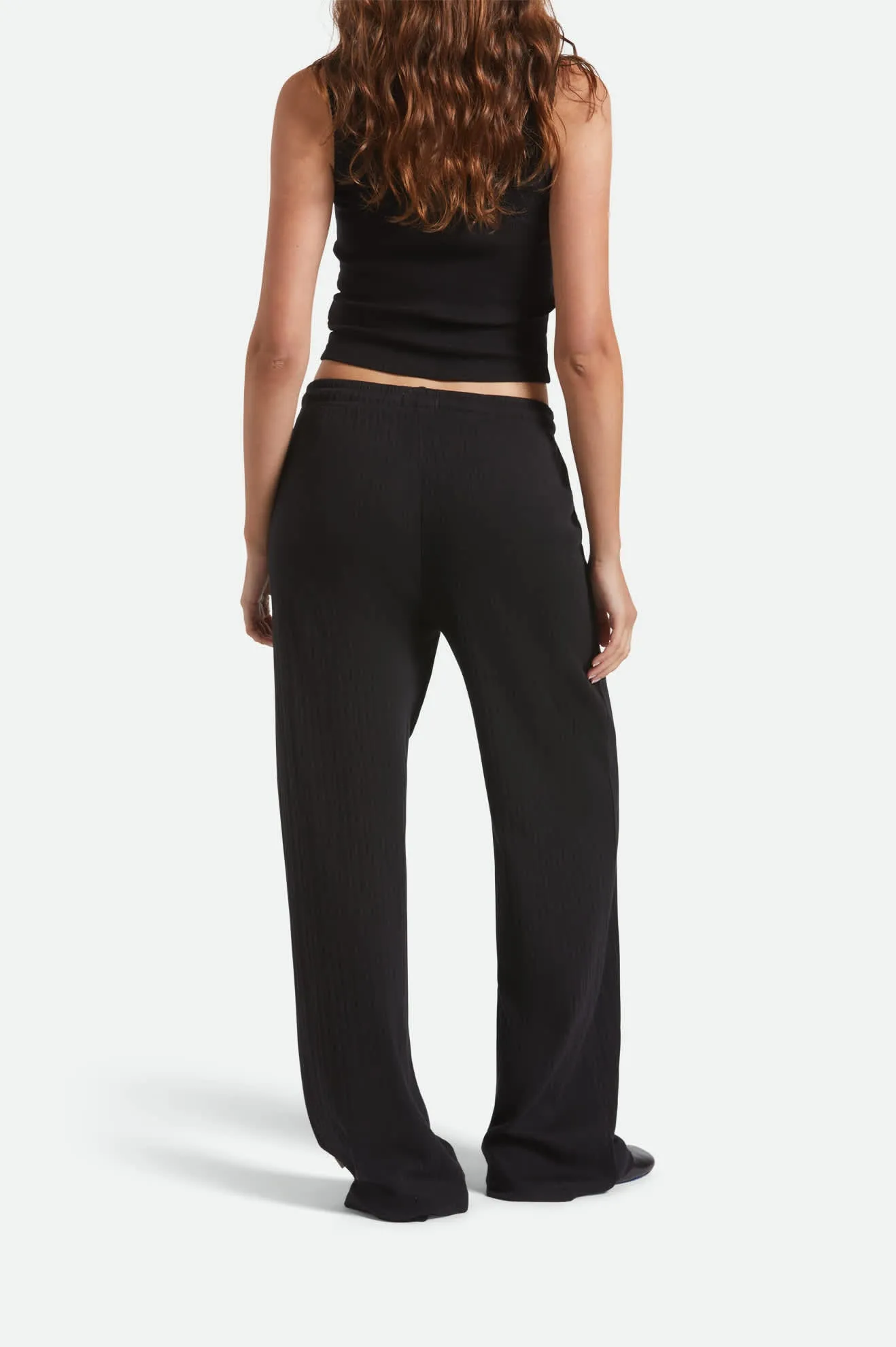 Flexible Durability Pointelle Lounge Pant - Black