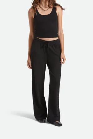 Pointelle Lounge Pant - Black Stretch Fit Wear