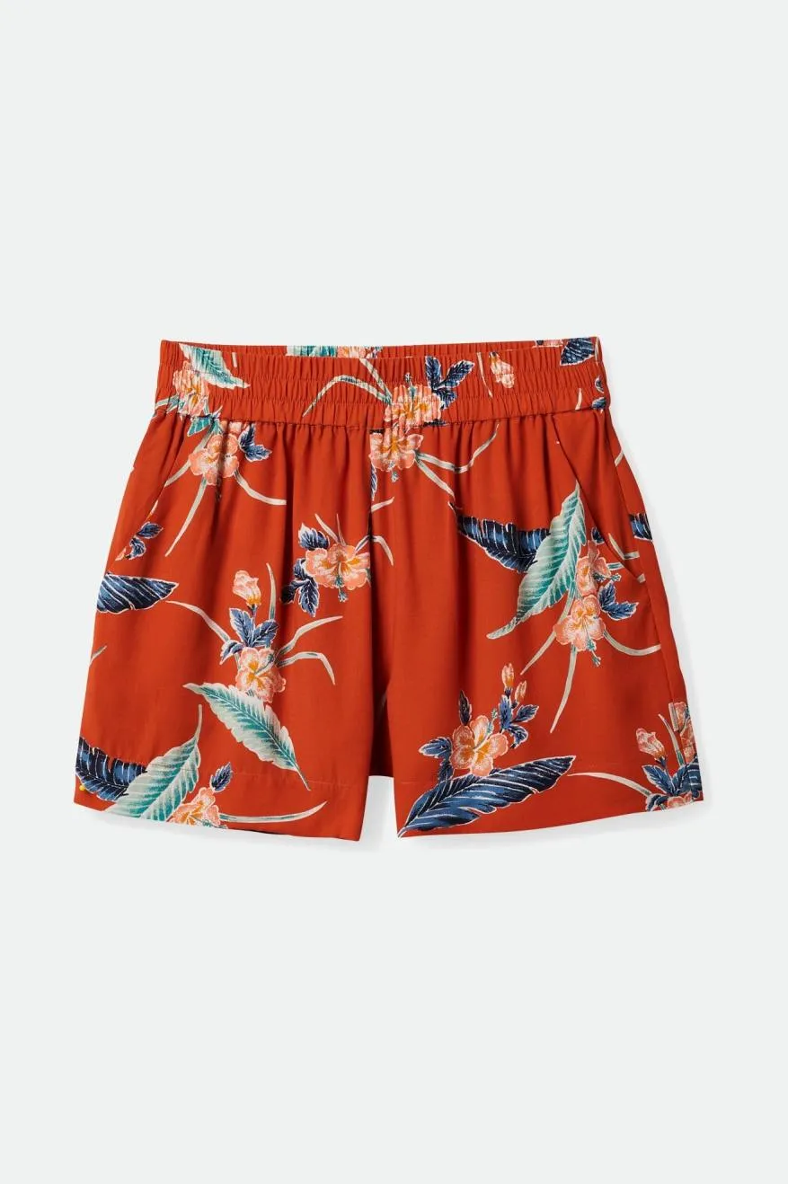 Paradise Short - Burnt Red Sustainable Manufacturing Light Motion Fit