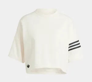 Adicolor Neuclassics Crop Womens Short Sleeve Shirt (Beige) Crown Fit Strong Glow