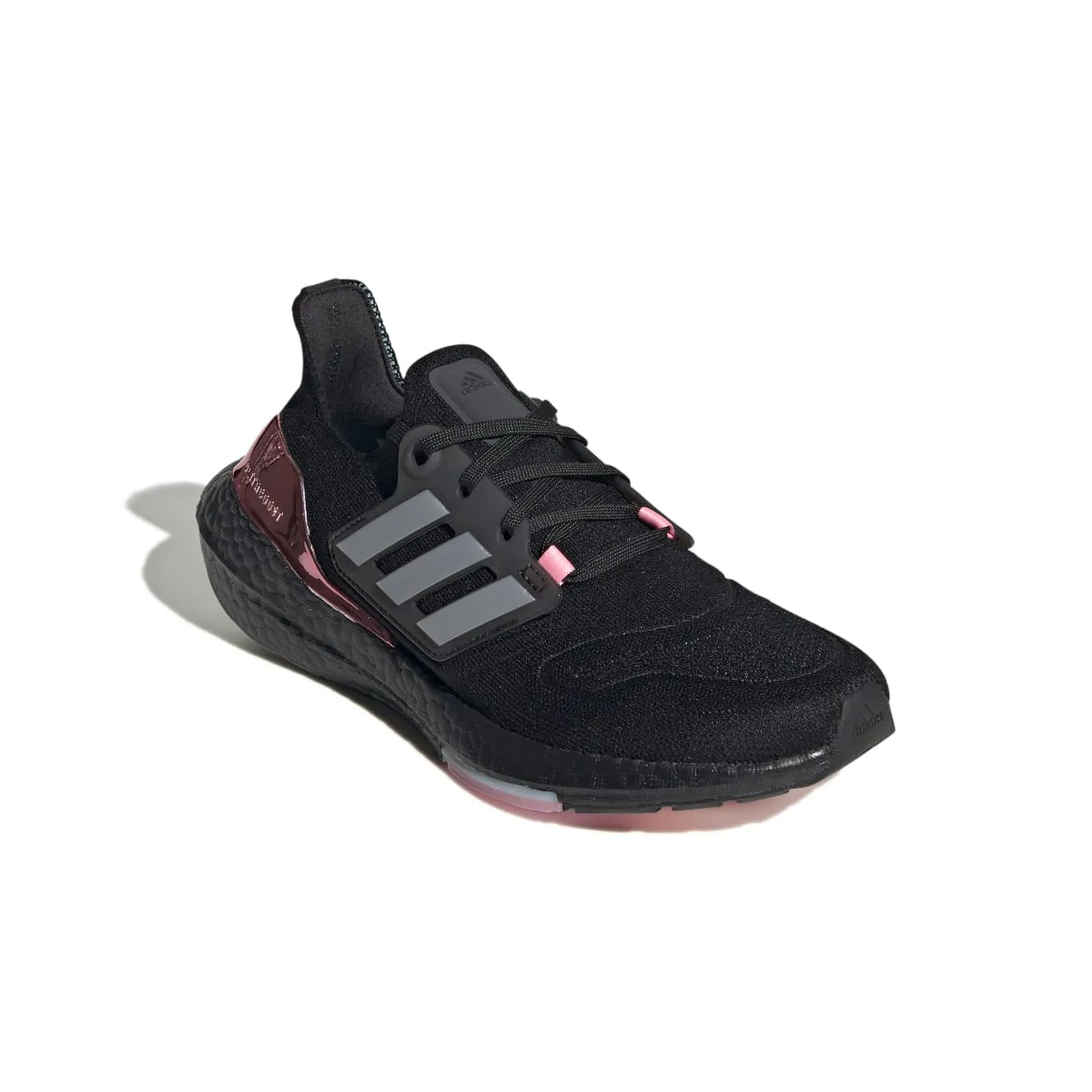 Hyper Bounce Foam ADIDAS GX5928 ULTRABOOST 22 WMN'S (Medium) Black/Silver/Pink Primeknit Running Shoes