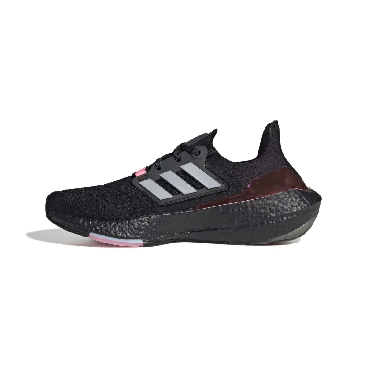 duathlon running gear Optimal Fit ADIDAS GX5928 ULTRABOOST 22 WMN'S (Medium) Black/Silver/Pink Primeknit Running Shoes