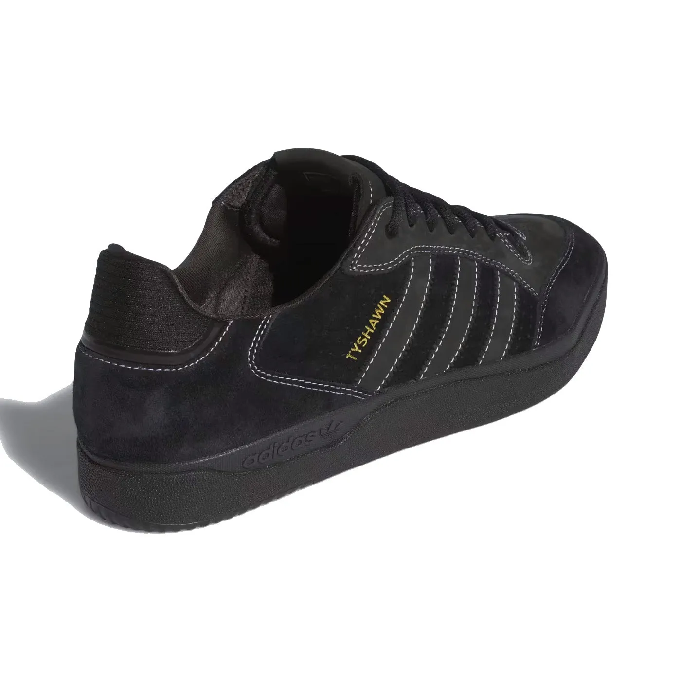 adidas Tyshawn Low Core Black / Cloud White / Gold Metallic Flat Ride