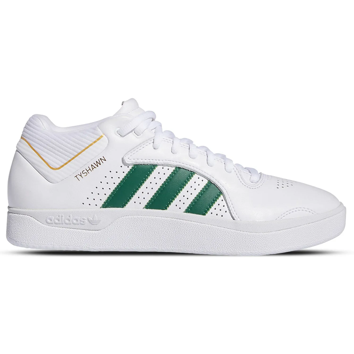 adidas Tyshawn White/Dark Green Comfort Padding Easy Action Fit