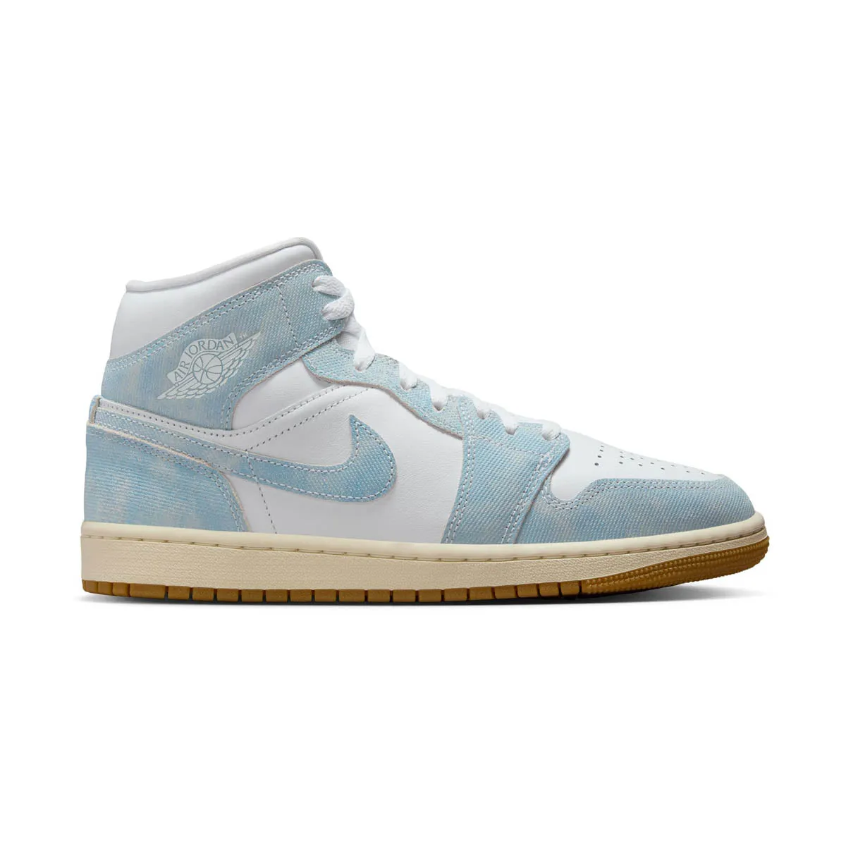 Air Jordan 1 Mid SE 'Denim' Women's Shoes Stone Grip Traction pattern