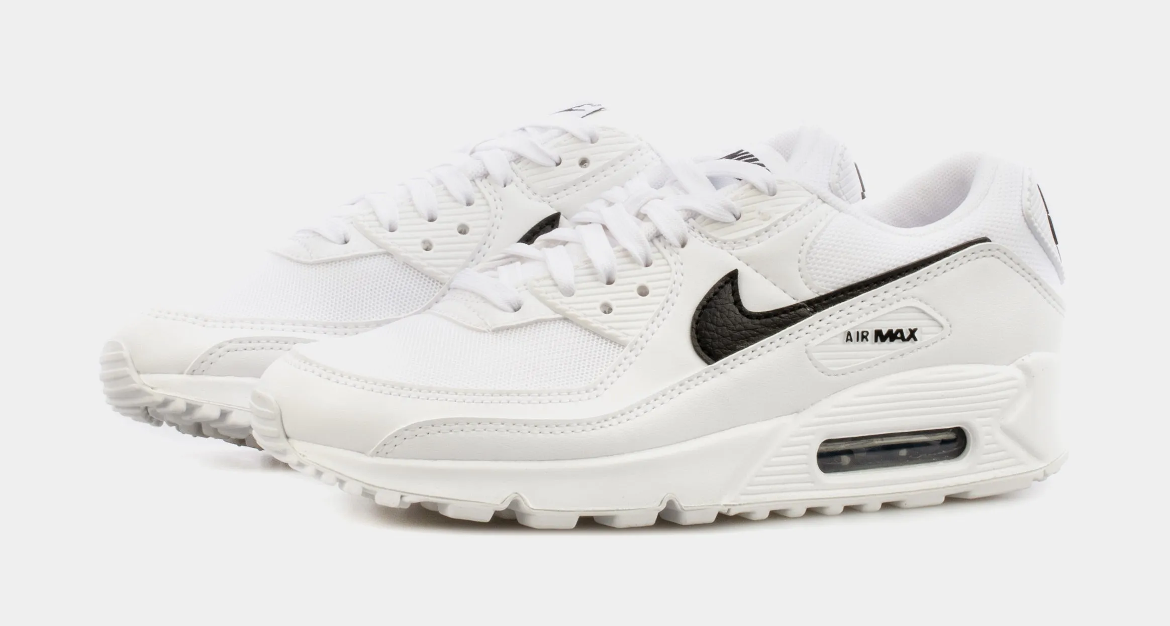 Air Max 90 Womens Running Shoes (White) Flexible Groove Construction running on gravel shoes