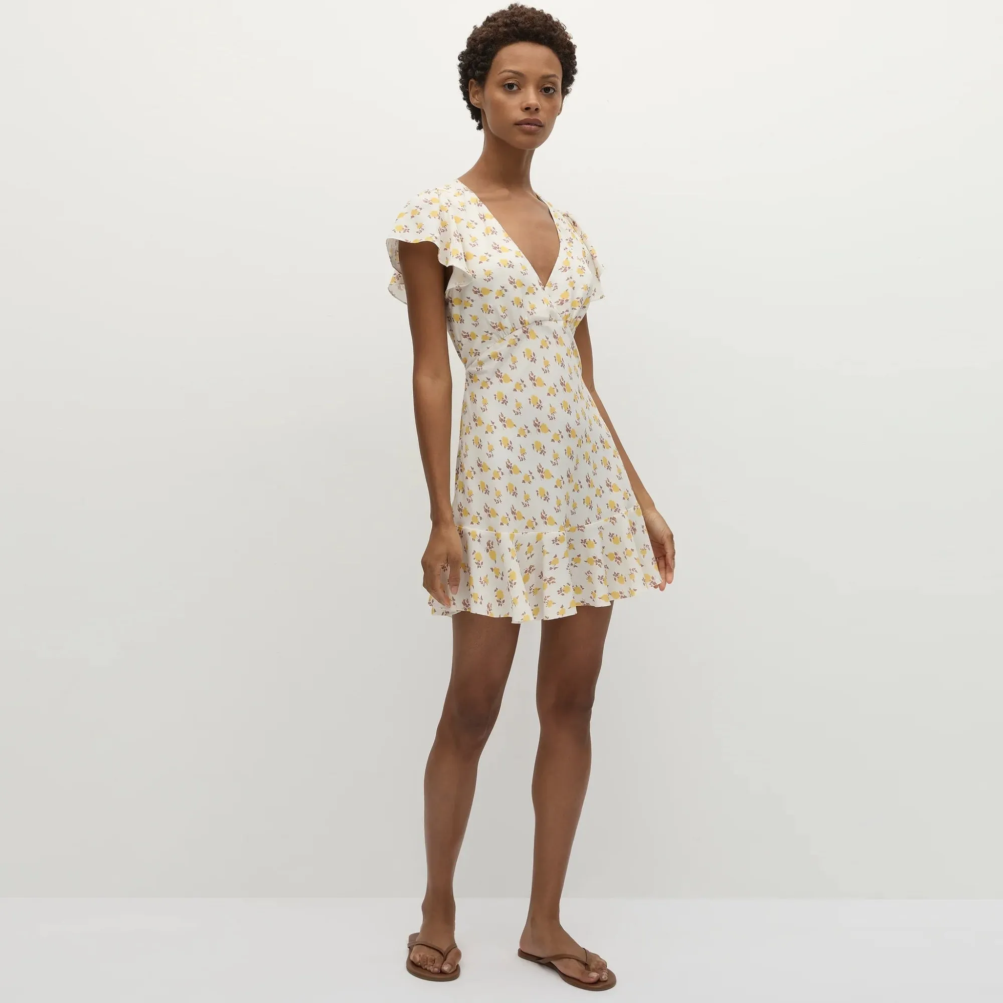 Classic A-line design Alba Mini Dress (Hazy Rose Canary)