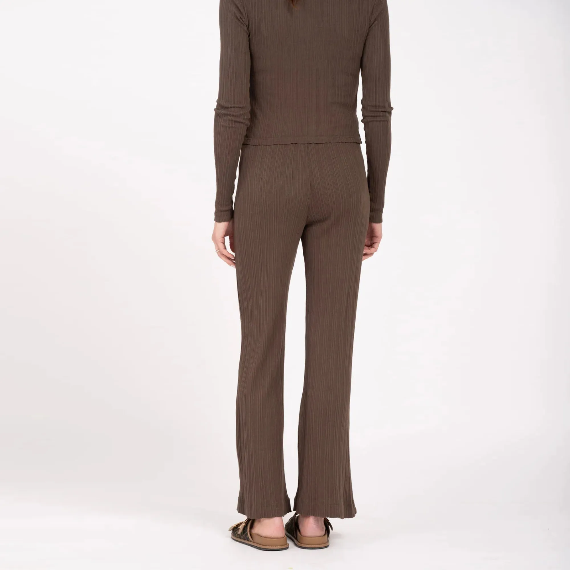 Alemi Pointelle Pant (Willow) High Rise Durable Weave