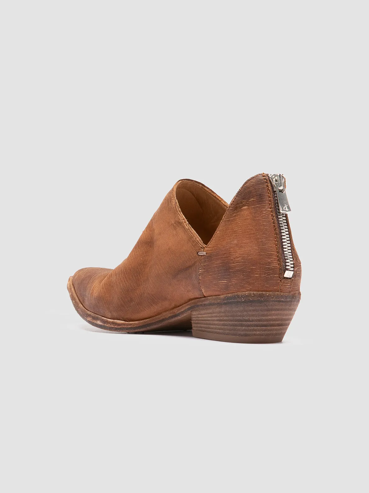 NOELIE DD 106 - Brown Suede Zipped Boots Eco Material Mountain Hike