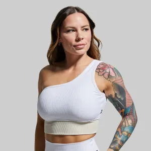 Evolve Sports Bra (White) Cotton fitness wear Wrinkle-resistant seams