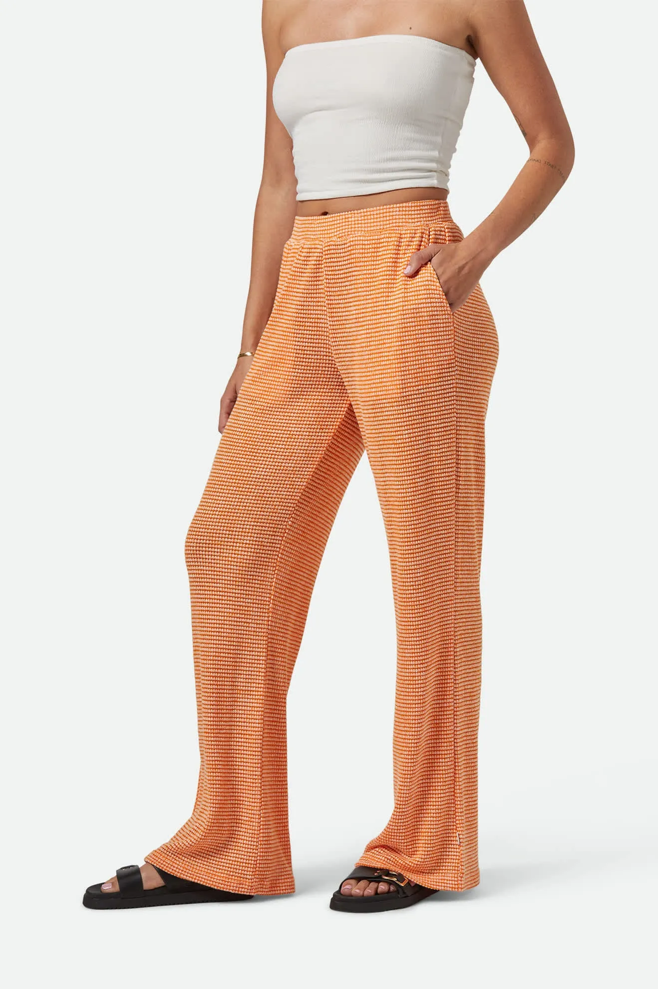 Maude Mesh Lounge Pant - Tangerine Chill Mode Active Comfort Wear