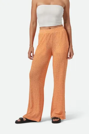 Maude Mesh Lounge Pant - Tangerine Hidden Pocket System Ultra Soft Inner Layer