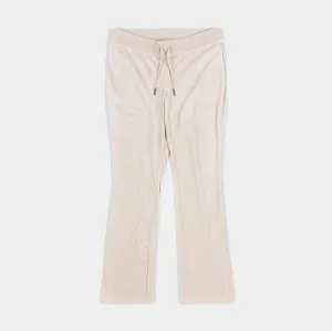 Minimal Waist Og Big Bling Velour Womens Track Pants (Crystal)