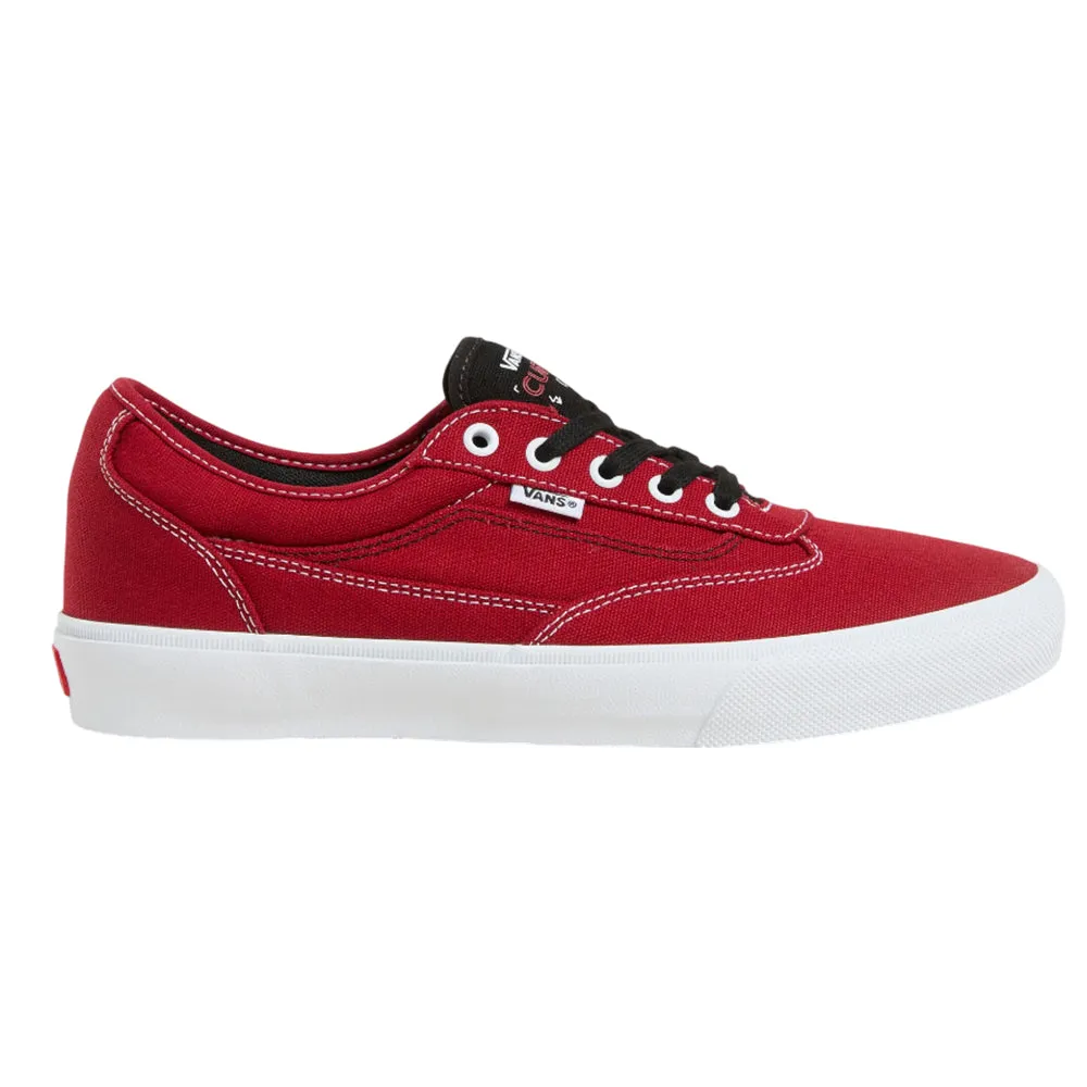 No Laces Vans - Skate Curren Caples (Red/White)