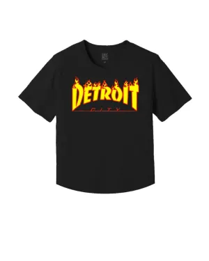 Quick Fit Performance Ink Detroit City Kinda Cropped T-Shirt - Black
