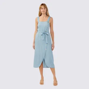 Alva Buttoned Tencel Dress (Heritage Blue) Effortless Fit Design Perfect Wear
