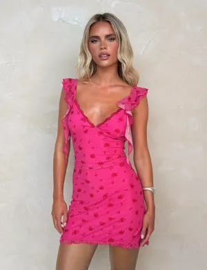 Cool Drape Maximalist-Trend AMARIS MINI DRESS - DITSY FLORAL