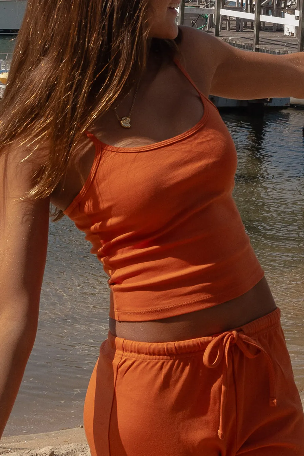 Urban Style Evie Crop Tank - Brick