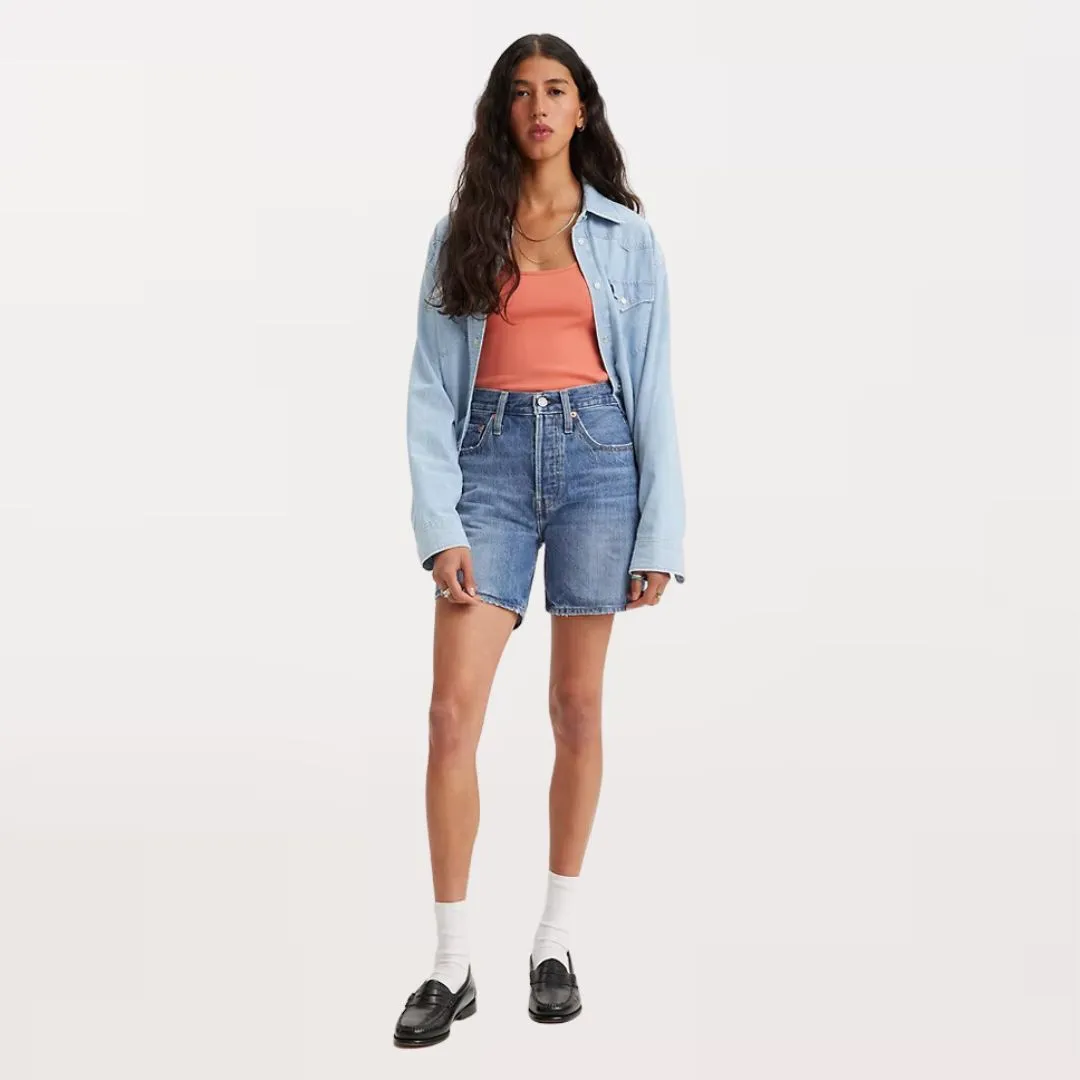 501 Mid Thigh Short (Blue Beauty) Dance Light Cyber Core