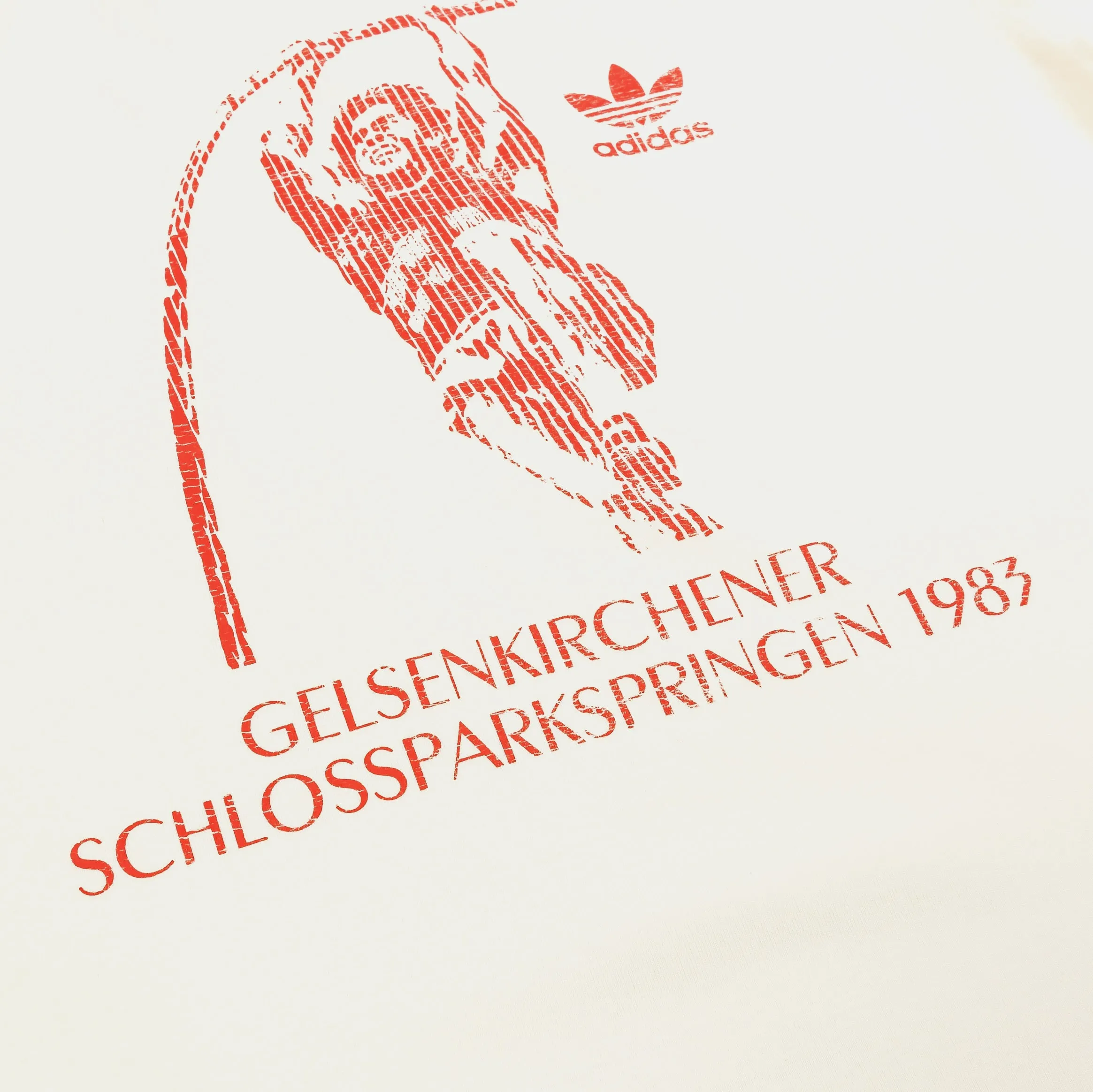 NonRestrictive Movement Archive 1983 Womens Short Sleeve Shirt (White/Red)