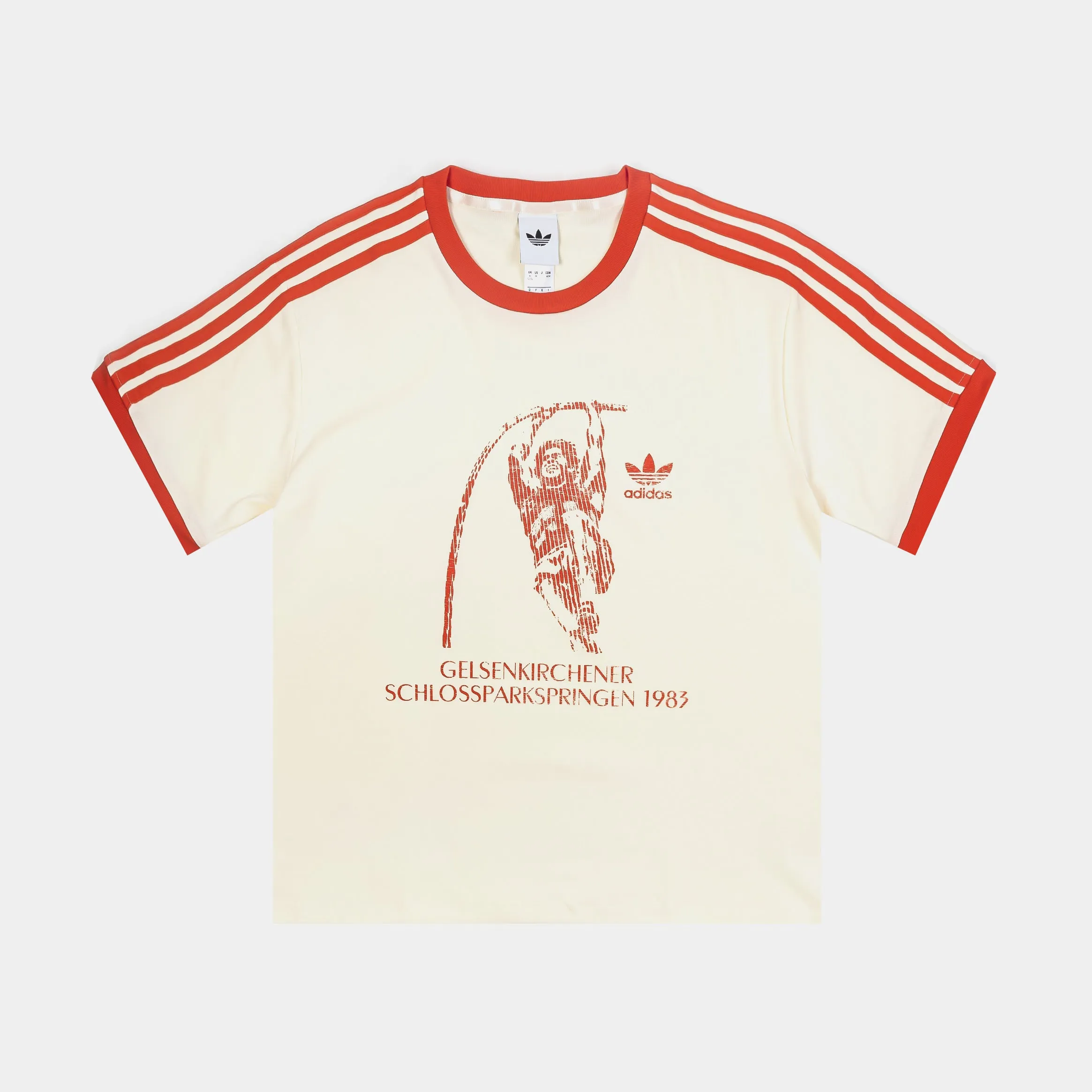 Archive 1983 Womens Short Sleeve Shirt (White/Red) Durable Reinforced Edges Rugged shoes
