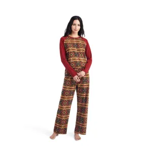 Wide-leg cut Ariat Women's Pajama Set in Southwest Style Print