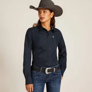 Chilly Layer theater visit Ariat Women's Wrinkle Resist Kirby Stretch Long Sleeve Western Button Down Shirt in Salute/Silver Lurex (Available in Plus Sizes)