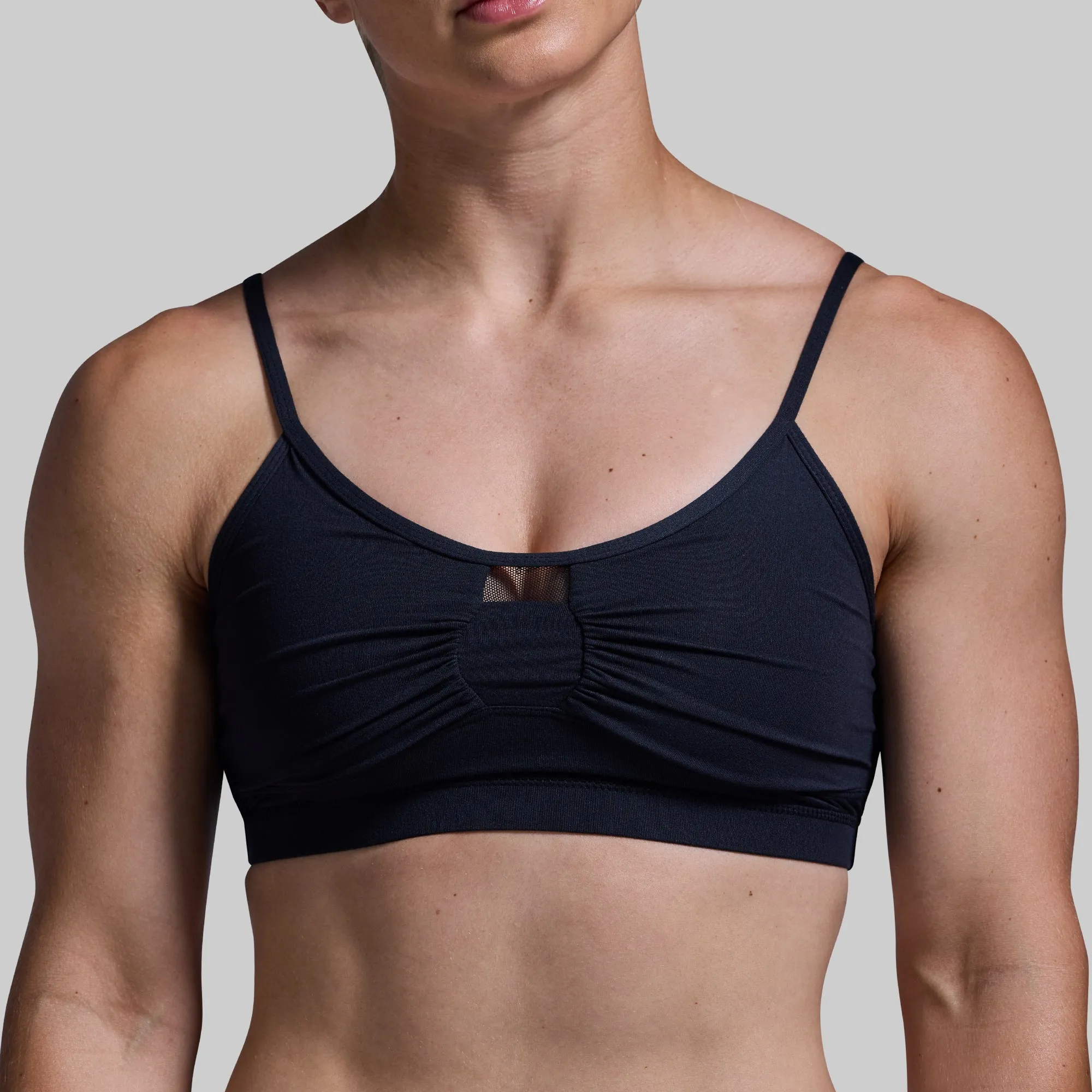 Customizable seams Smooth Structure Athleisure Bra (Black)