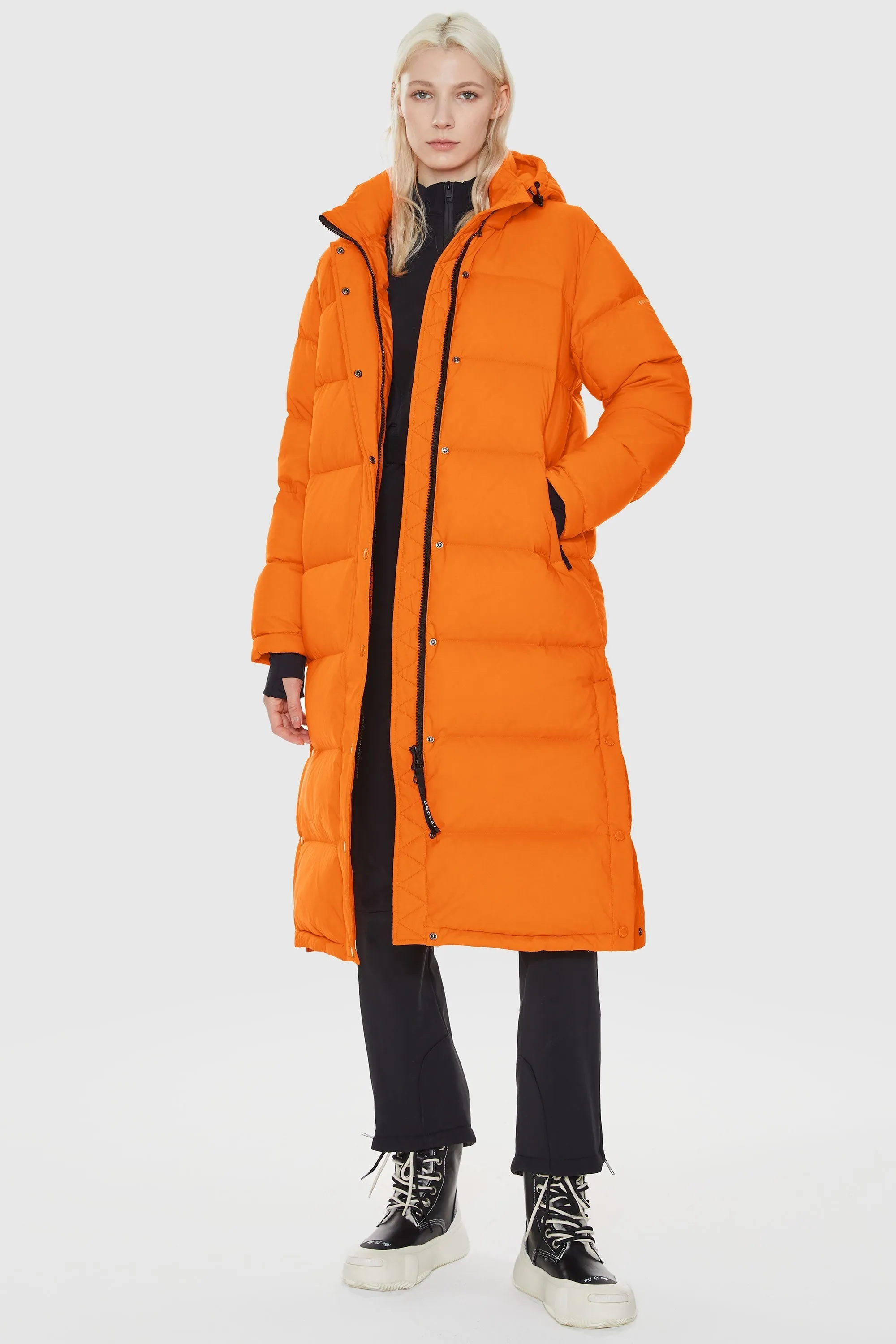 Aurora Long Down Coat Polished Look