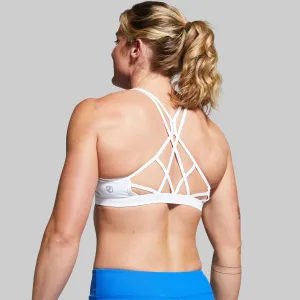 Warrior Original Sports Bra (White) Ribbed waistband
