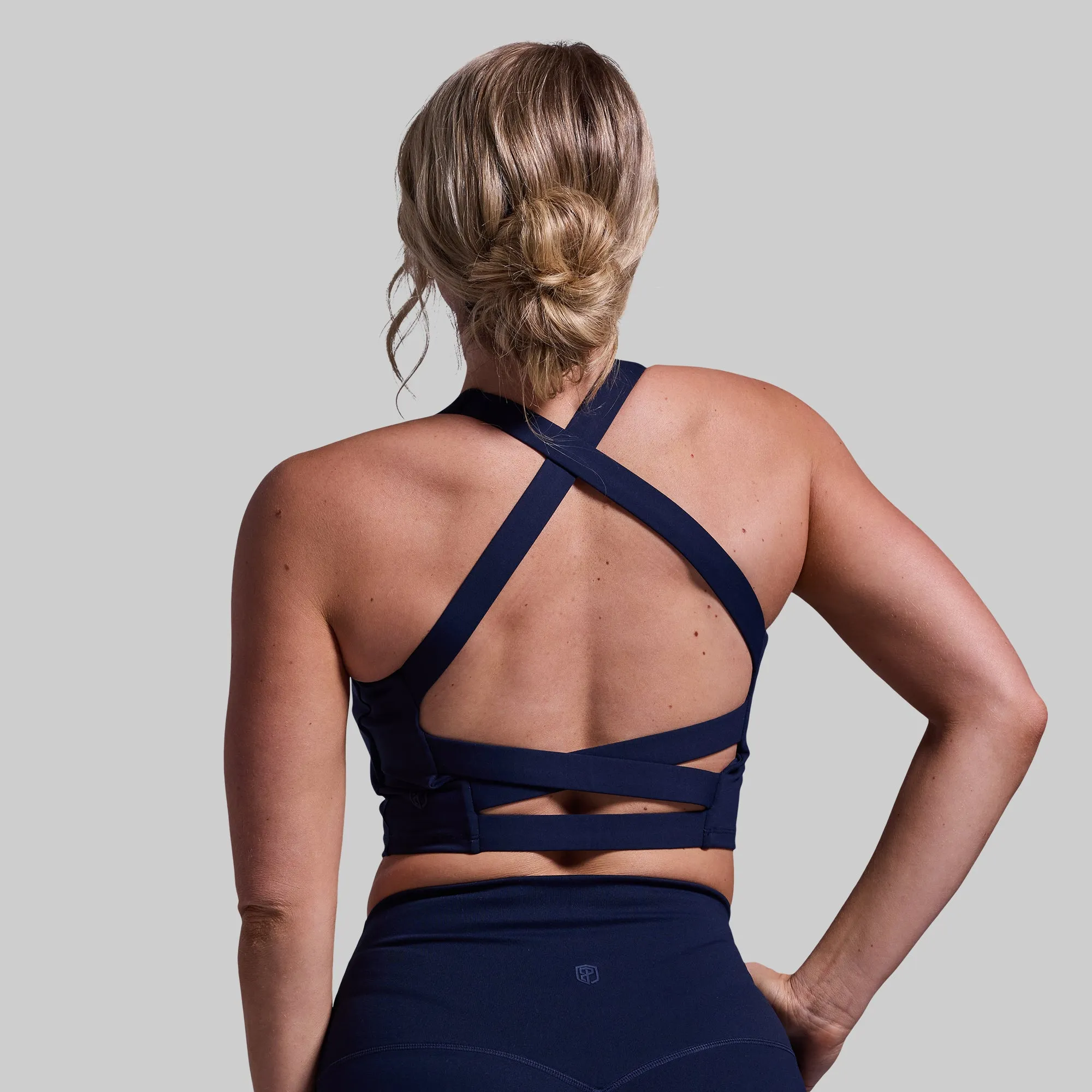 Seamless Shape Pink Balance Sports Bra (BP Navy)