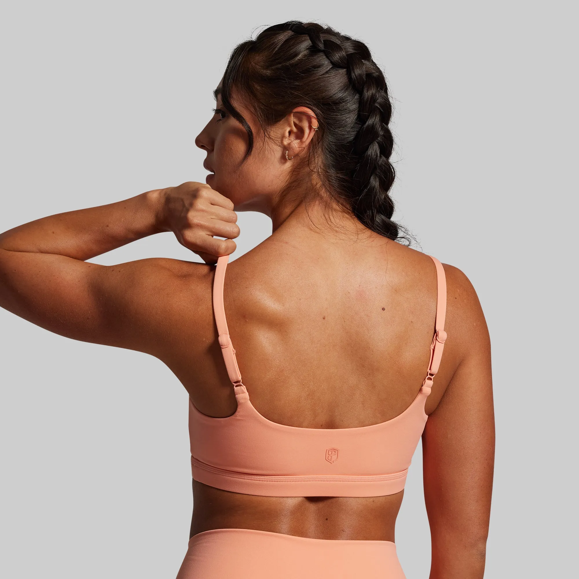 Zipped Reset Sports Bra (Melon)