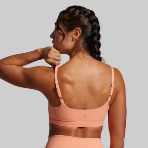 Zipped Reset Sports Bra (Melon)