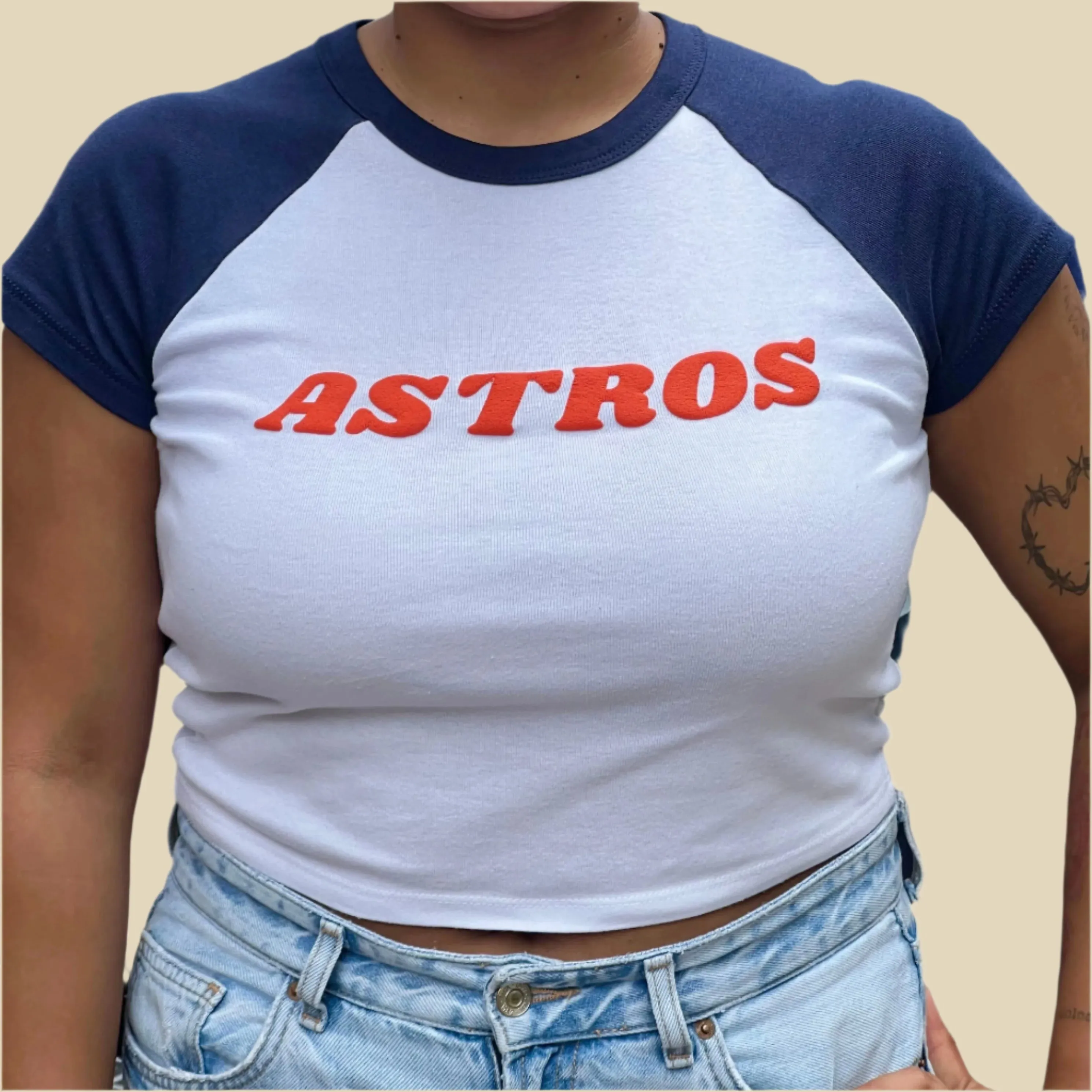 Classic Vibes Ballgame Baby Tee - Y2K