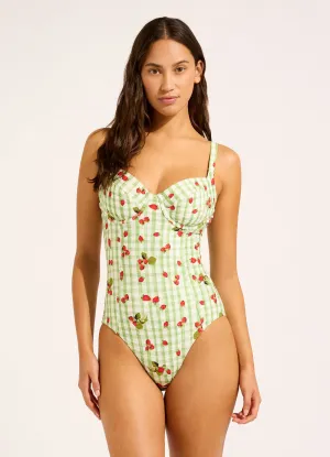 Anti fade Modern-Edge Beach Picnic DD One Piece Swimsuit