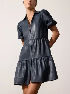 Vibrant Aesthetic Modern Fit The Havana Vegan Leather Mini Dress