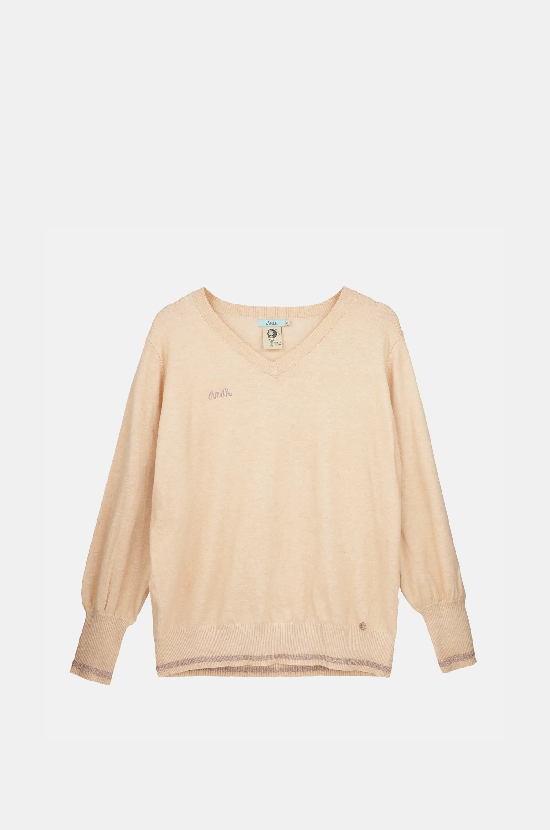 Beige Sh??en V-Neck Sweater Autumn Ready