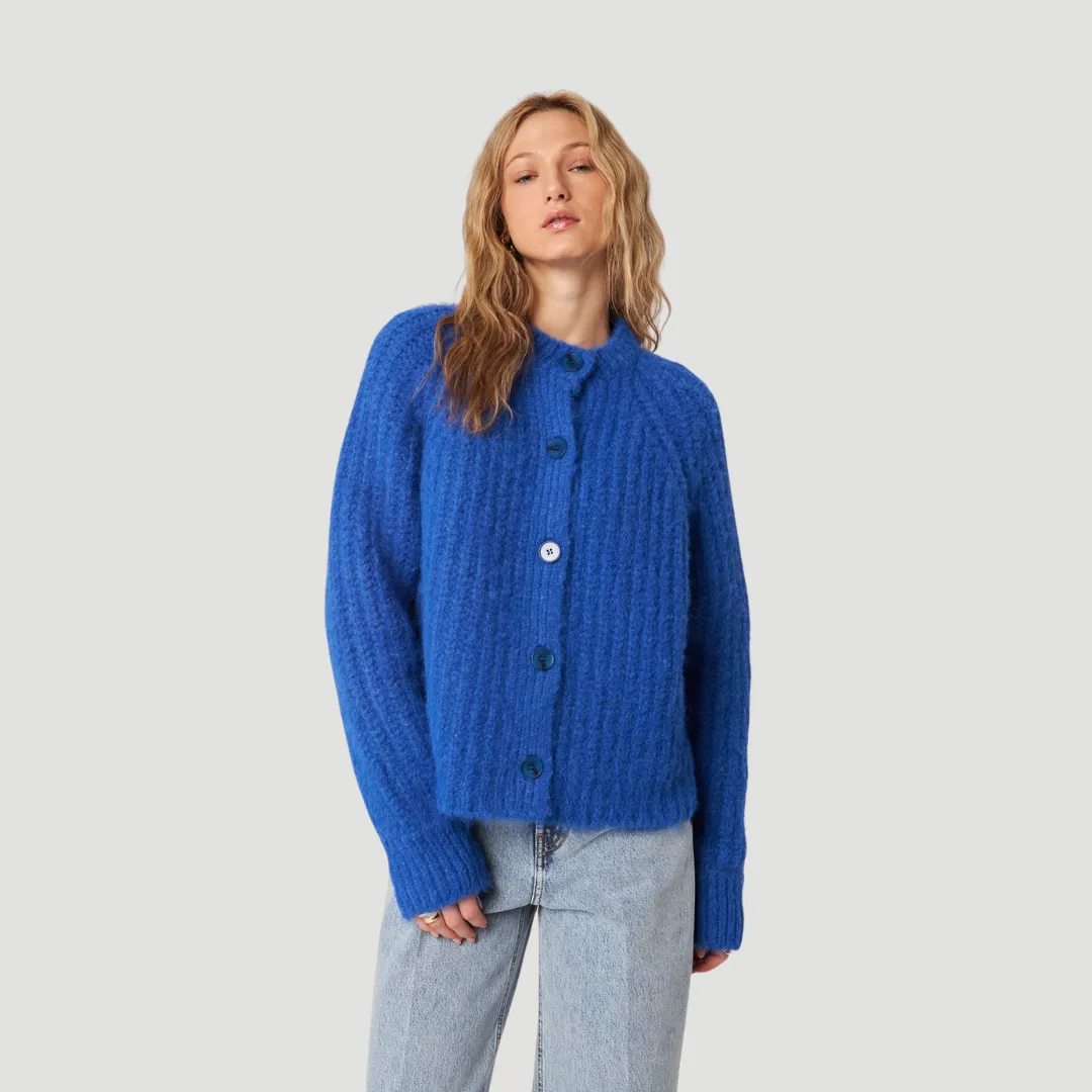 Travel Comforted Benny Cardigan (Electric Cobalt)