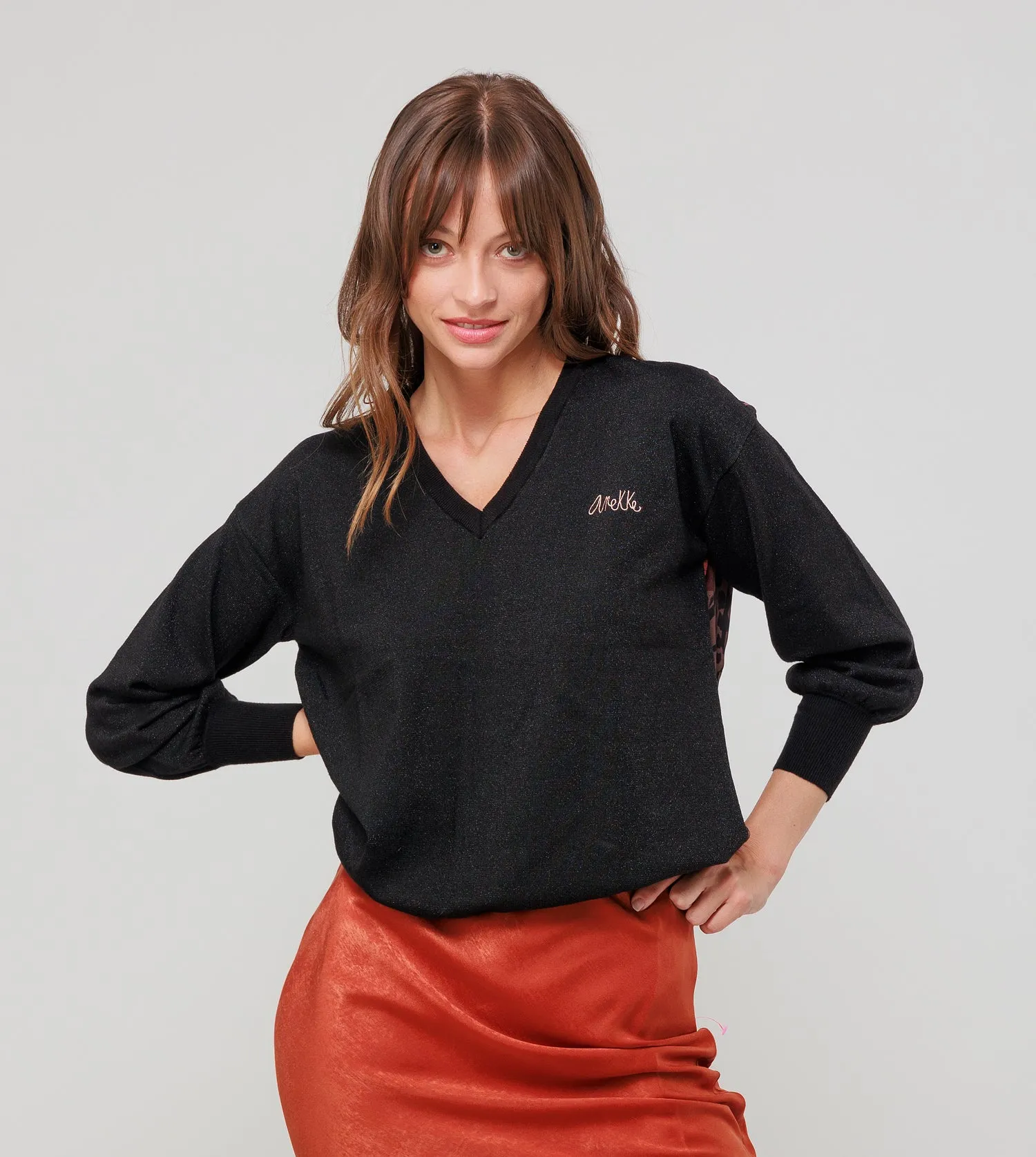 Urban Classic Breezy Day Black sweater with printed back