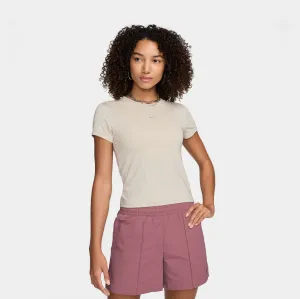 NSW Chill Knit Womens Short Sleeve Shirt (Beige/Brown) athletic shoes