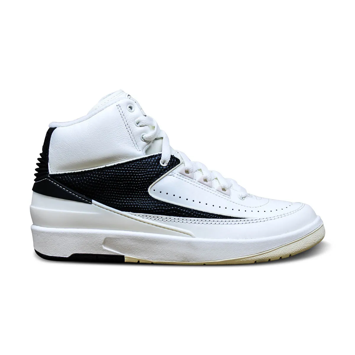 material Air Jordan 2 Retro 'Sail Black' Women's Shoes