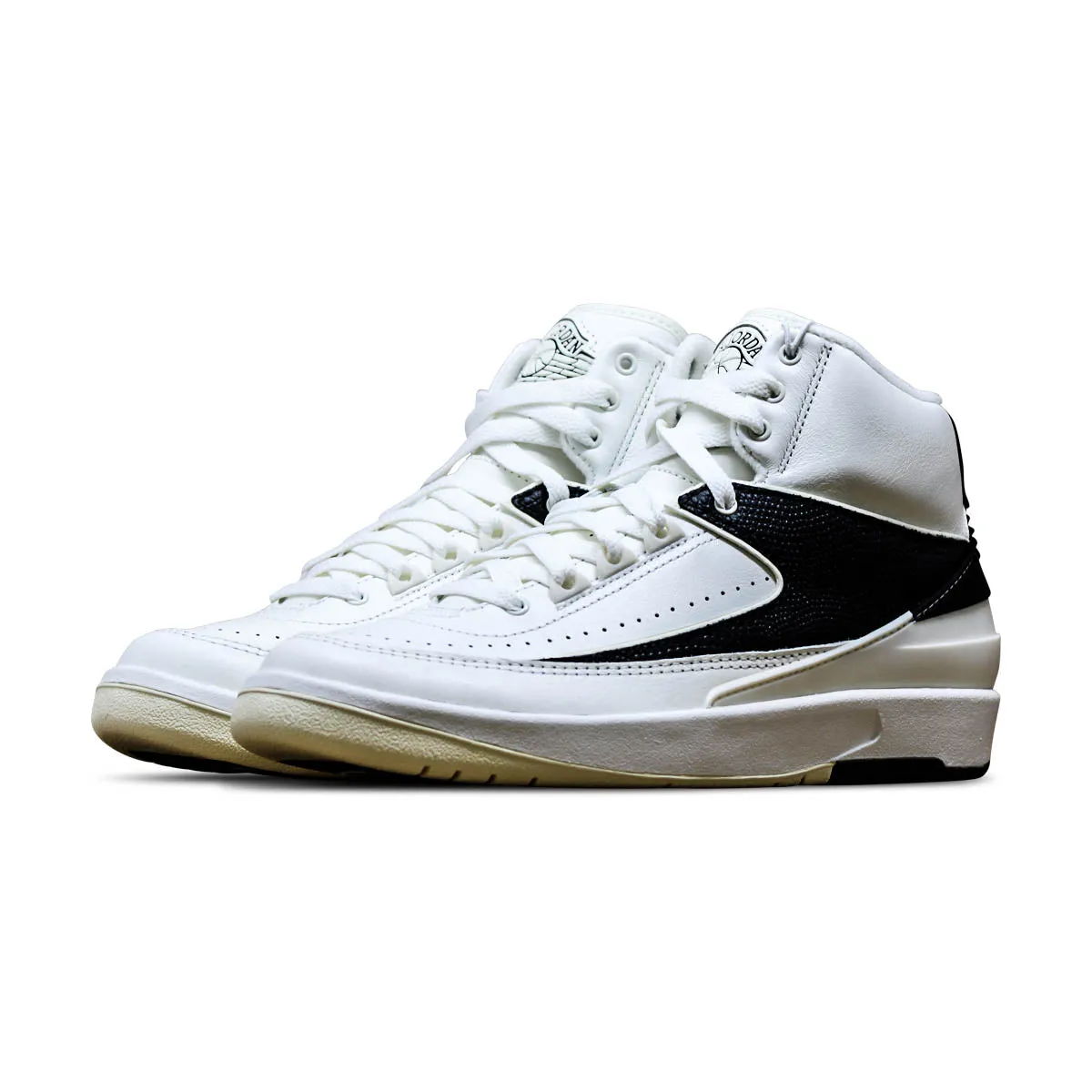 Air Jordan 2 Retro 'Sail Black' Women's Shoes Orthotic Ready Footbed Ergonomic Travel Enthusiasts