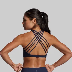 Branded Vitality Sports Bra (BP Navy) Printed workout gear