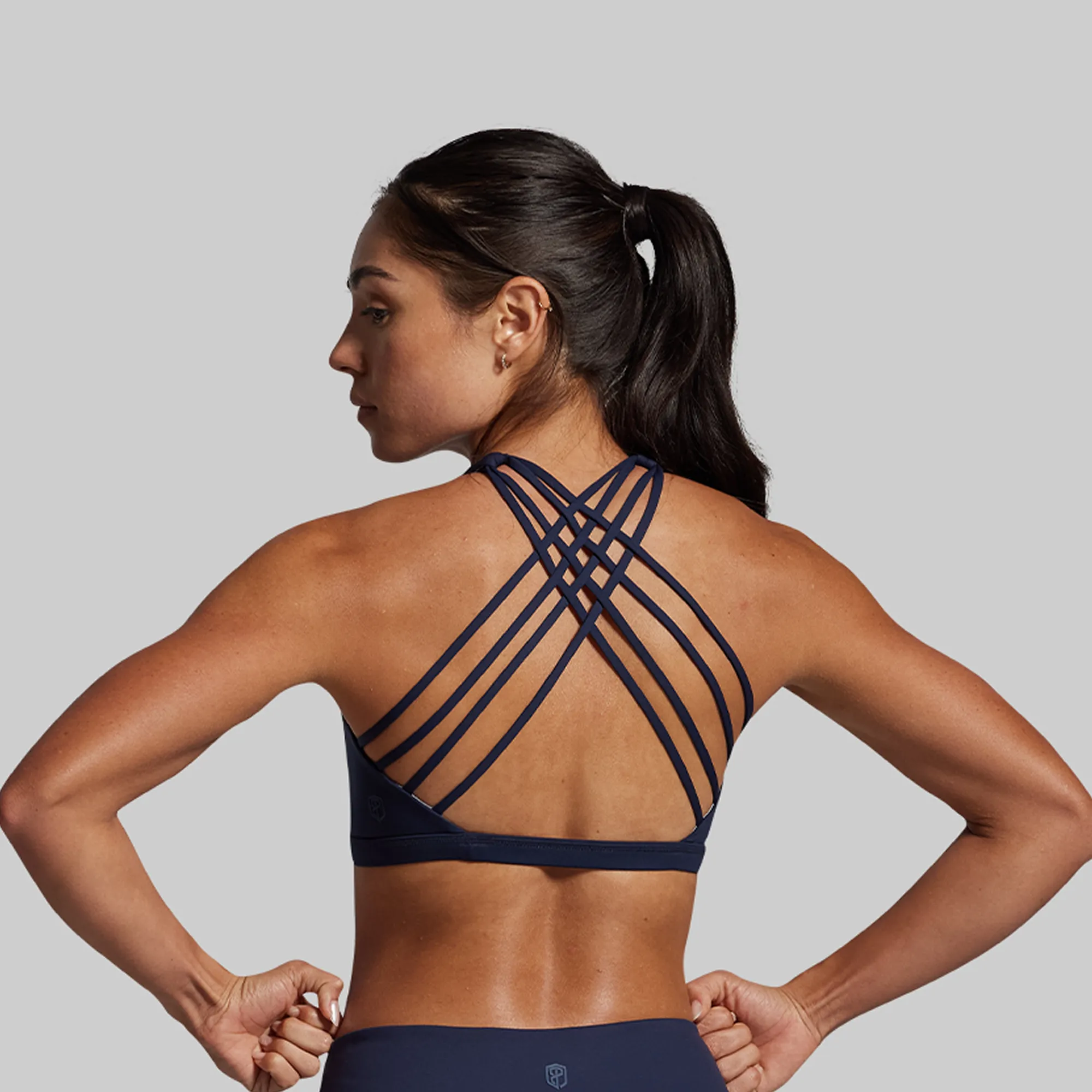 Branded Vitality Sports Bra (BP Navy) Printed workout gear