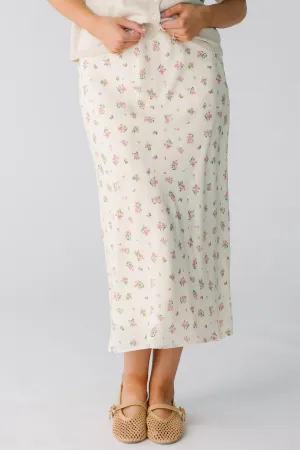 Runway Ready Metallic Finish Brass & Roe Ellie Print Skirt