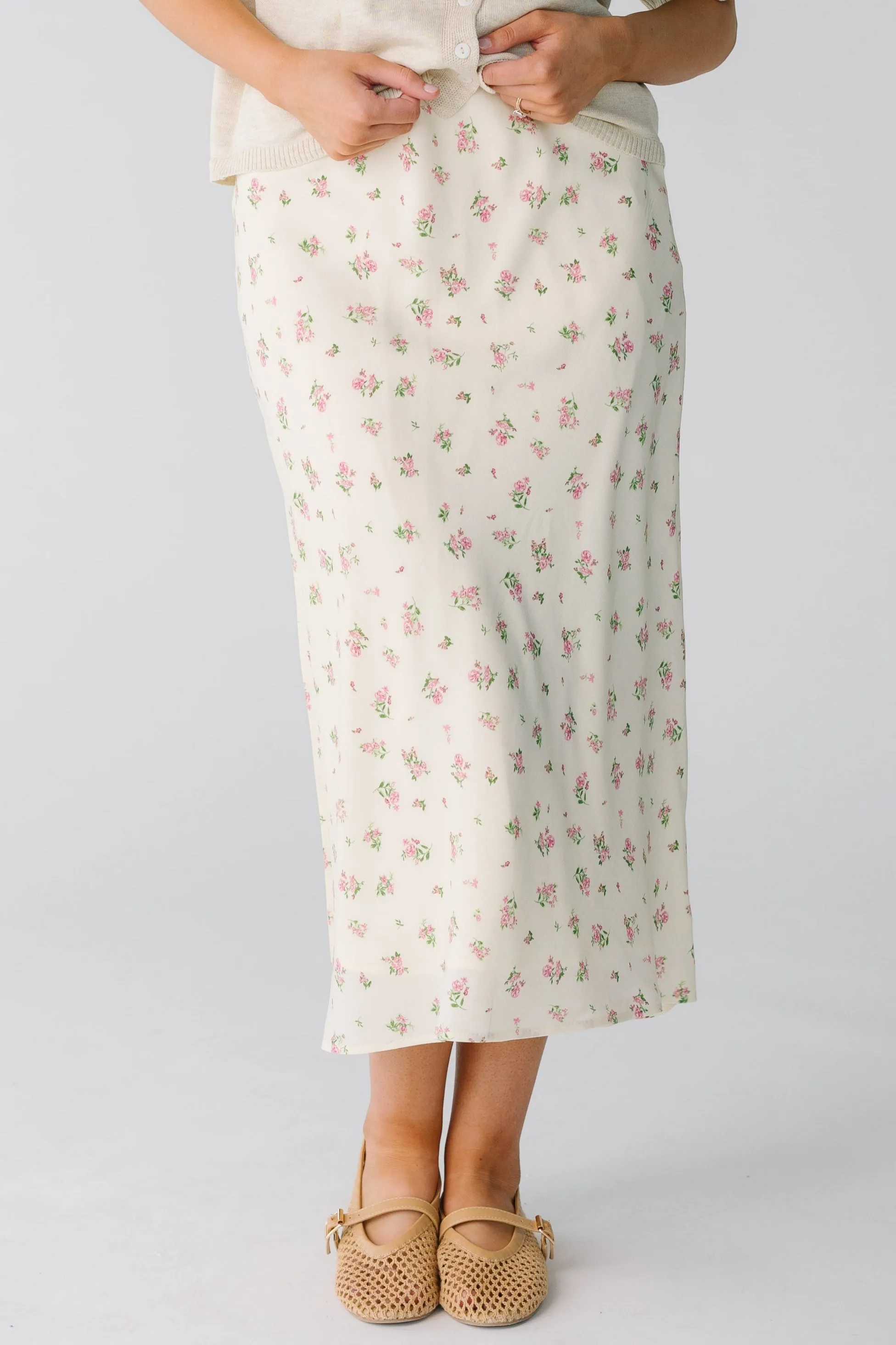 Brass & Roe Ellie Print Skirt Metallic Finish Statement Fashion