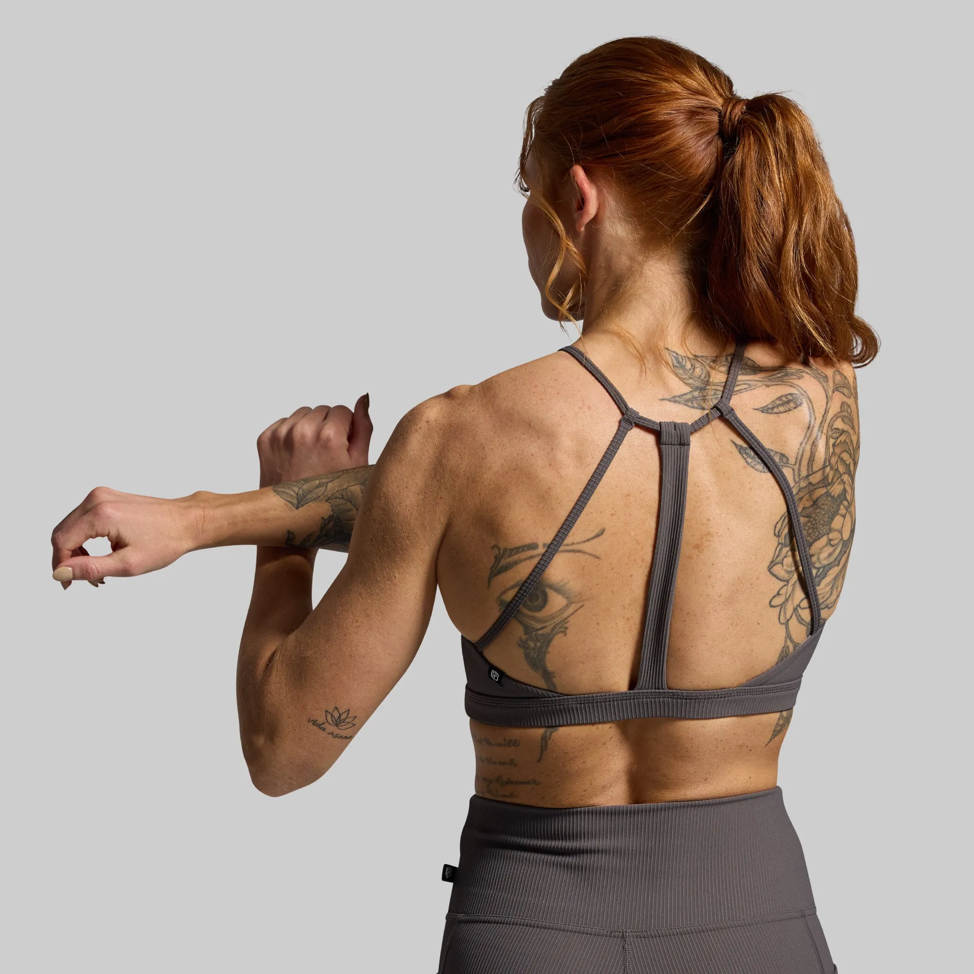 Break the Limits Sports Bra (Dark Grey) Seamless Structure Sports fans