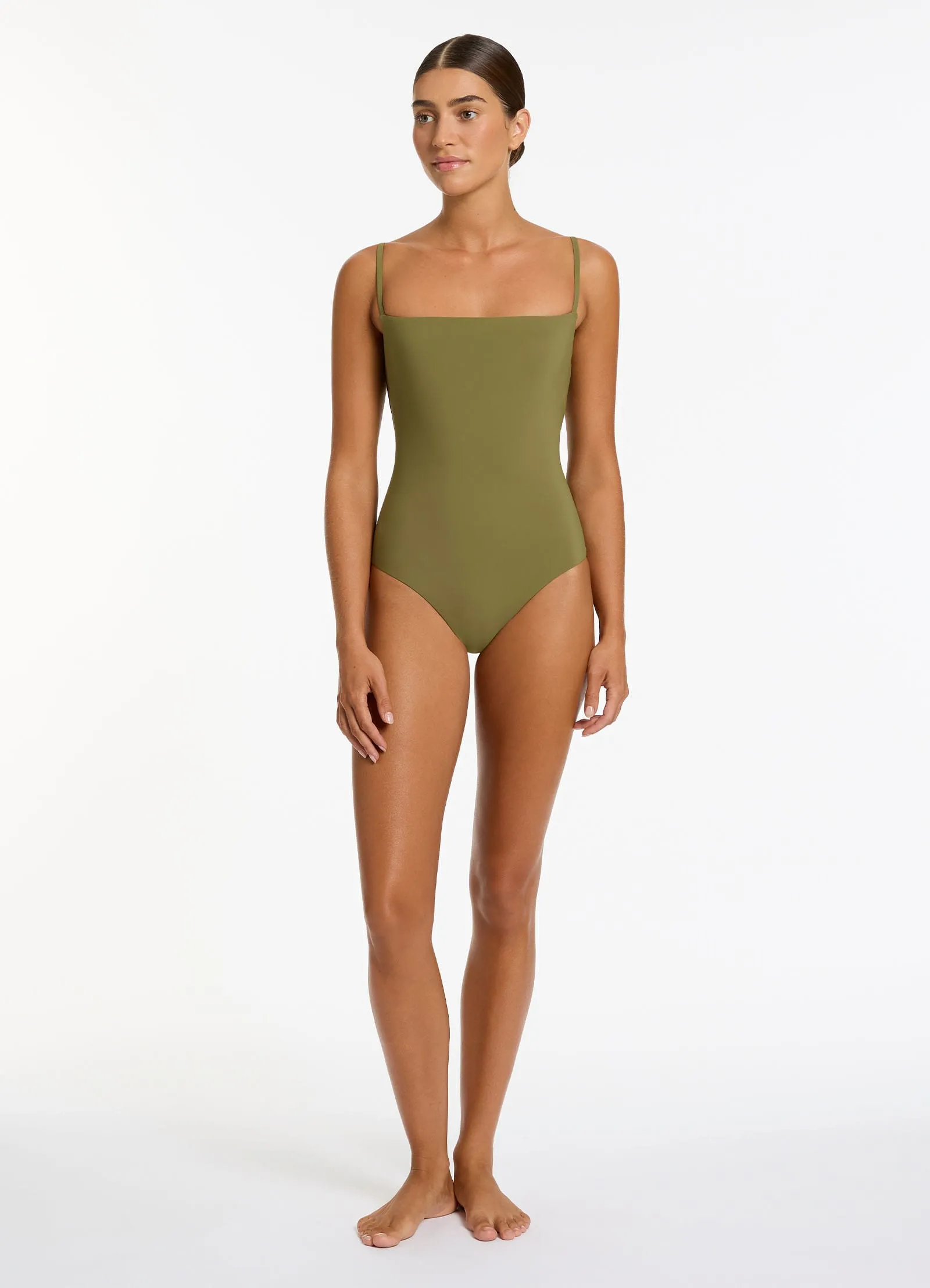 Anti Chlorine Technology Jetset Minimal Tank One Piece - Moss